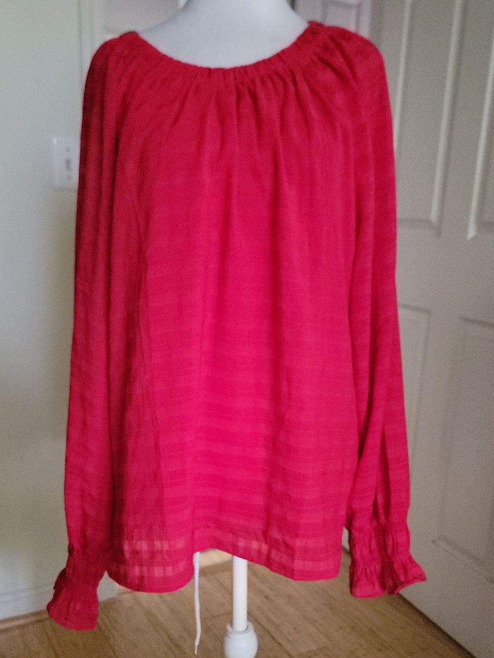 Loft Red Peasant Blouse - Women Tops